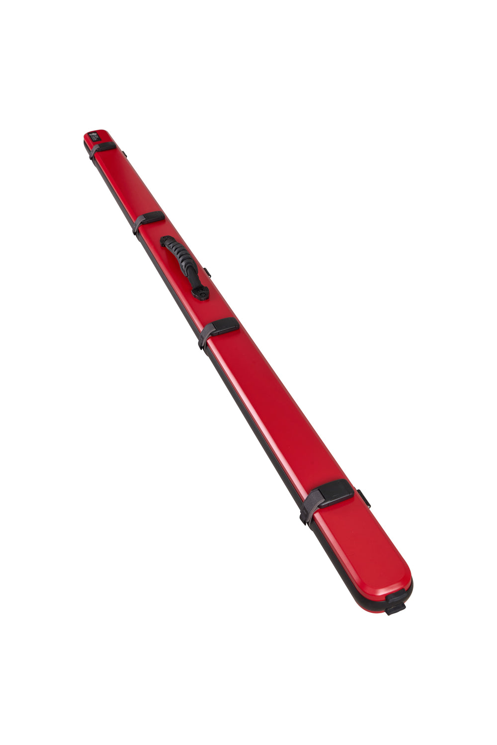 Lion carbon fibre gloss cue case, Ruby Red, full view