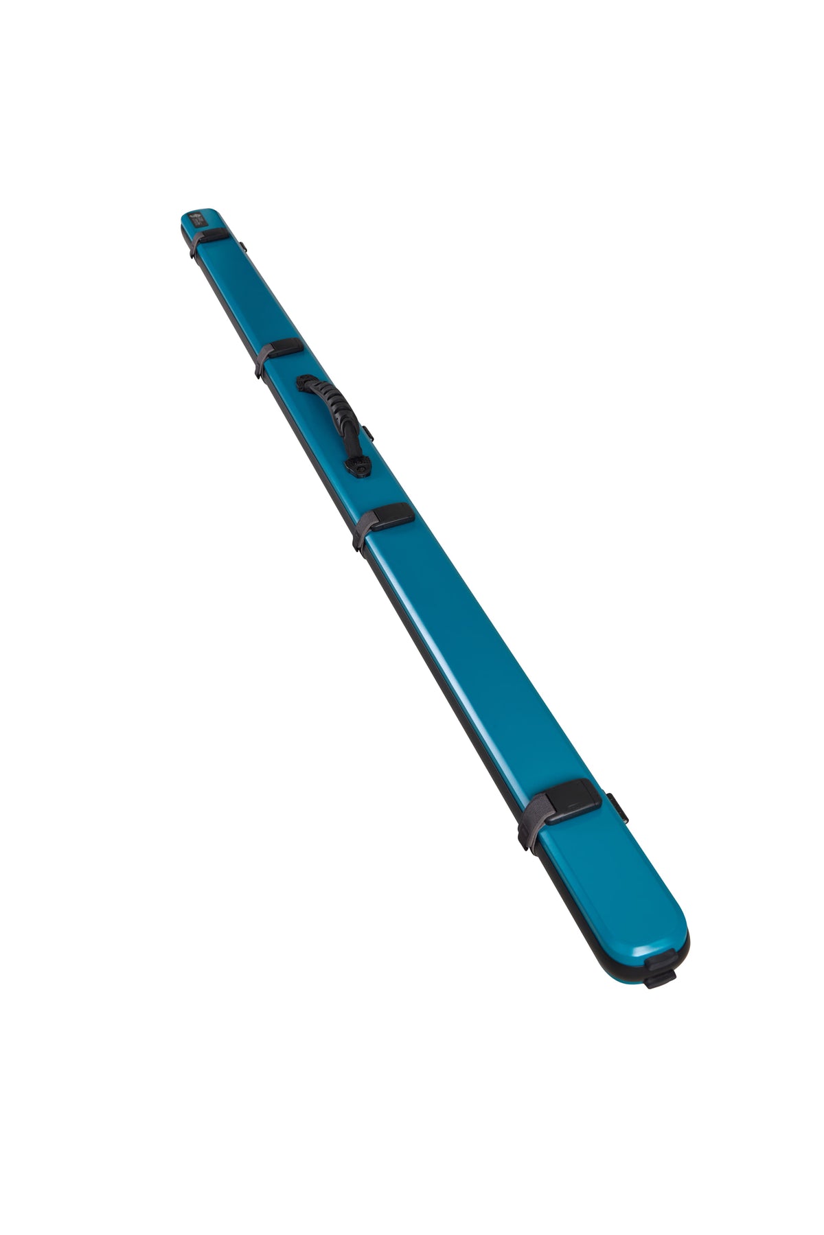 Lion carbon fibre gloss cue case, Tiffany Blue, full view