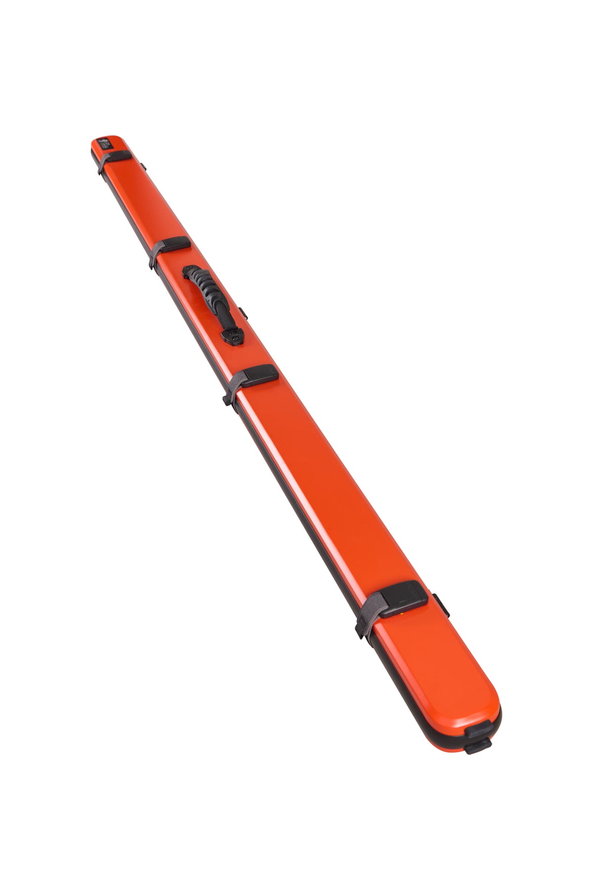 Lion carbon fibre gloss cue case, Orange, main photo on a white background