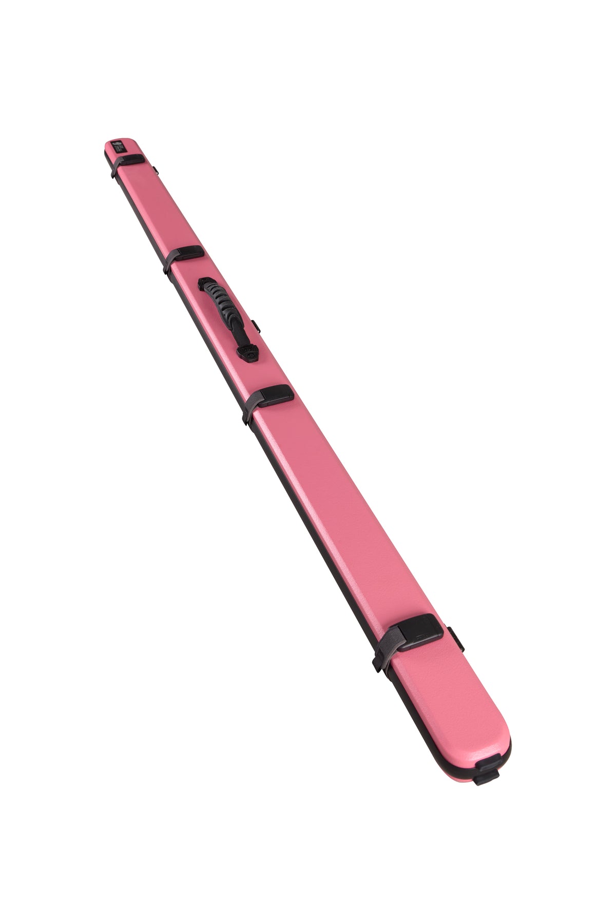 Lion carbon fibre textured cue case, Baby Pink, full view