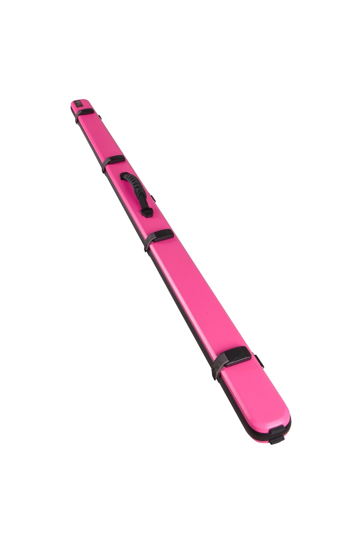 Lion carbon fibre textured cue case, Hot Pink, full view